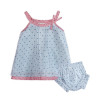 Organic Tank Dress and Bloomers - Ditsy Hearts