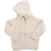 Organic Hooded Baby Sweater - Cream, 3-6 months