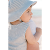 Organic Baby One Piece - Seersucker Sardine