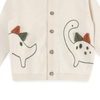 3D Embroidered Knit Cardigan - Dino