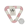 Eco-friendly Dog Toys - Triangle Tug - Pink/White