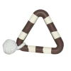 Eco-friendly Dog Toys - Triangle Tug - Brown/White