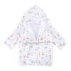 Organic Hooded Baby Bathrobe - Sailboat