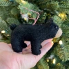 Felt Wool Tree Ornament - Black Bear