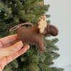 Felt Wool Tree Ornament - Moose
