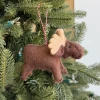 Felt Wool Tree Ornament - Moose