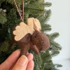 Felt Wool Tree Ornament - Moose