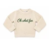 Personalized Holiday Knit Baby Sweater - Cream