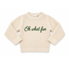 Personalized Holiday Kid's Sweater - Cream