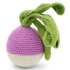 Organic Hand Knit Baby Rattle -Turnip