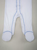 Organic Footed Pajamas - Blue Stitch - Nb-3m