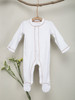 Organic Footed Pajamas - Brown Stitch - 3-6m