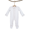 Organic Footed Pajamas - Brown Stitch - Nb-3m