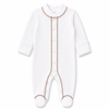 Organic Footed Pajamas - Brown Stitch - Nb-3m