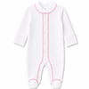 Organic Footed Pajamas - Pink Stitch - 3-6m