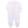 Organic Footed Pajamas - Pink Stitch - Nb-3m