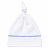 Organic Knot Hat - Blue Stitching - 3-6m