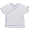 Organic Side Snap Shirt - Blue Stitching - 3-6m