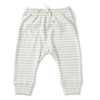 Organic Baby Harem Pants - Grey Stripe, 0-3m
