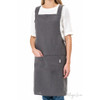 Pinafore Linen Apron Unisex - Charcoal