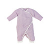 Organic Muslin Side Snap Kimono Footie - Lavender, 3-6m