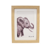 Watercolor Elephant Art Print - Framed 6x8
