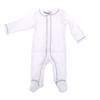 Organic Footed Pajamas - Sage Green Stitch - Nb-3m