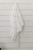 Organic Muslin Swaddle - Pink Whale