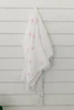 Organic Muslin Swaddle - Pink Whale