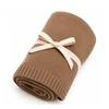 Organic Baby Blanket - Knit, Brown