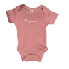 Personalized Organic Baby Onesie - Embroidered Baby Name - Rose