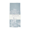 Linen Tea Towel - Garden Design, Blue