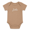 Personalized Baby Clothes - Organic Onesie - Brown