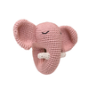Organic Baby Rattle for Girls - Pink Elephant
