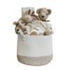 Neutral Woodland Animal Baby Basket