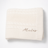 Personalized Organic Cotton Throw Blanket - Natural