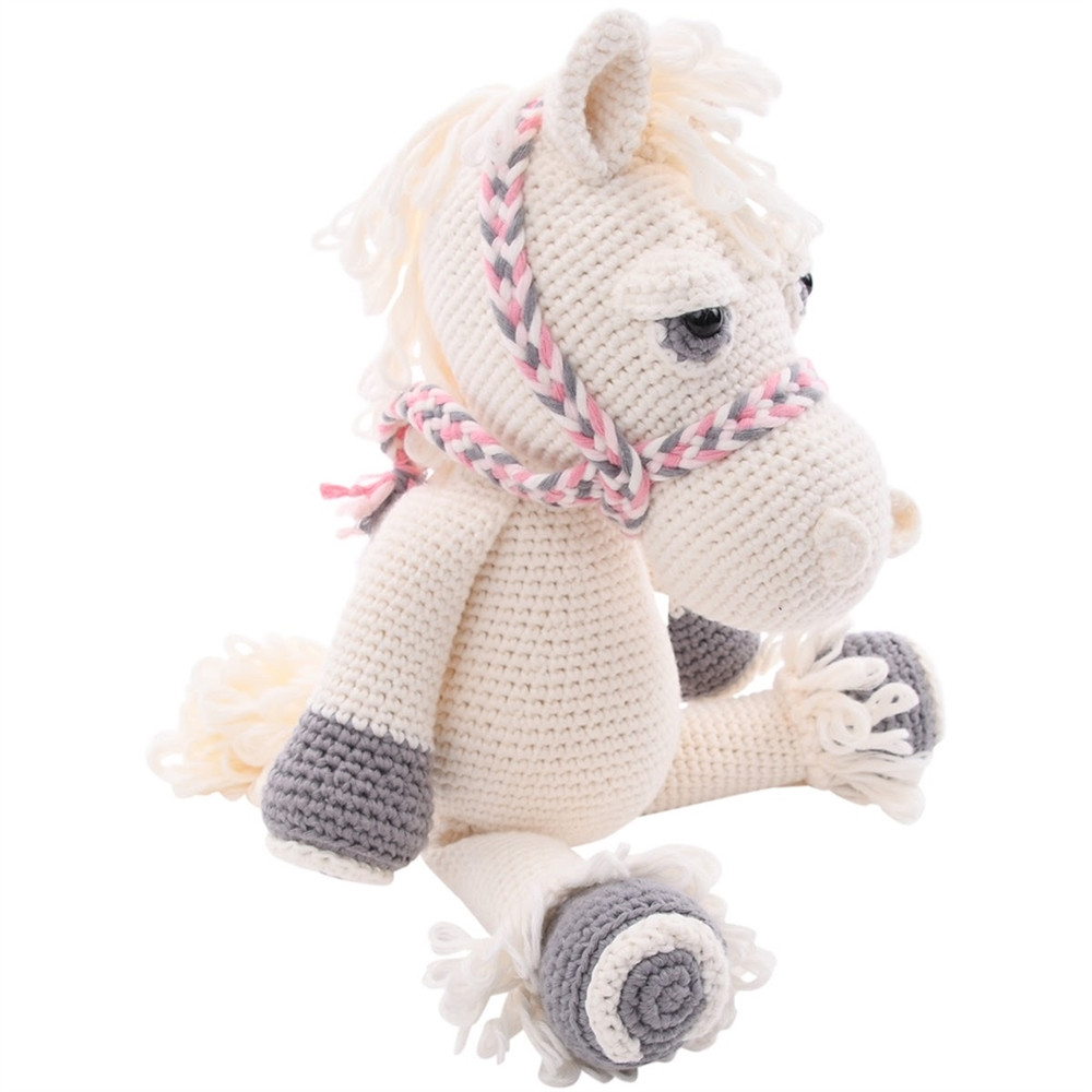 Pink Horse Stuffed Animal Organic Baby Girl Toy