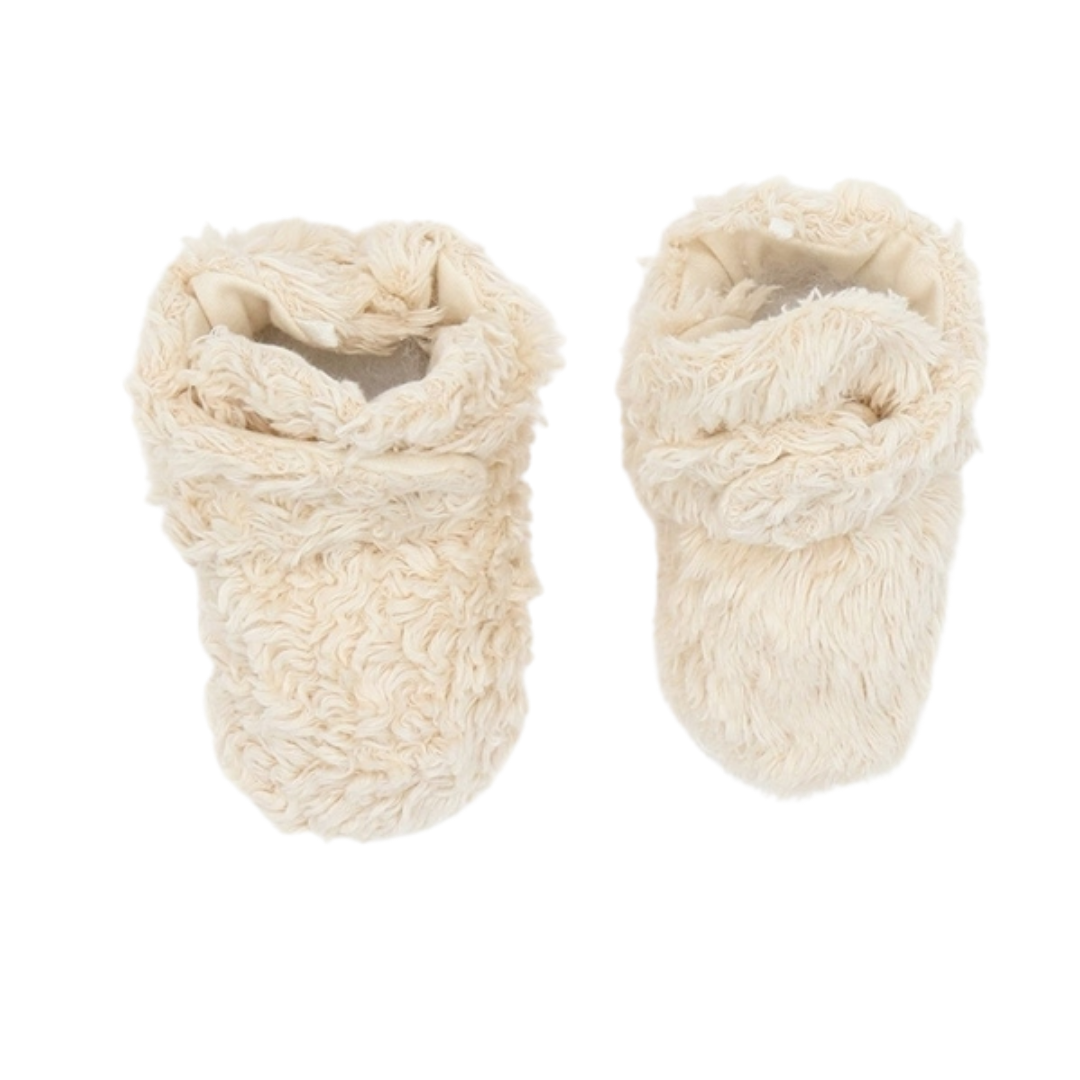 Fair Trade Baby Gifts Organic Baby Booties Faux Sherpa Snap Booties