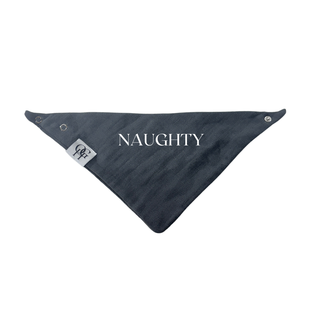 Organic Dog Bandana - Naughty Organic Dog Bandana - Naughty