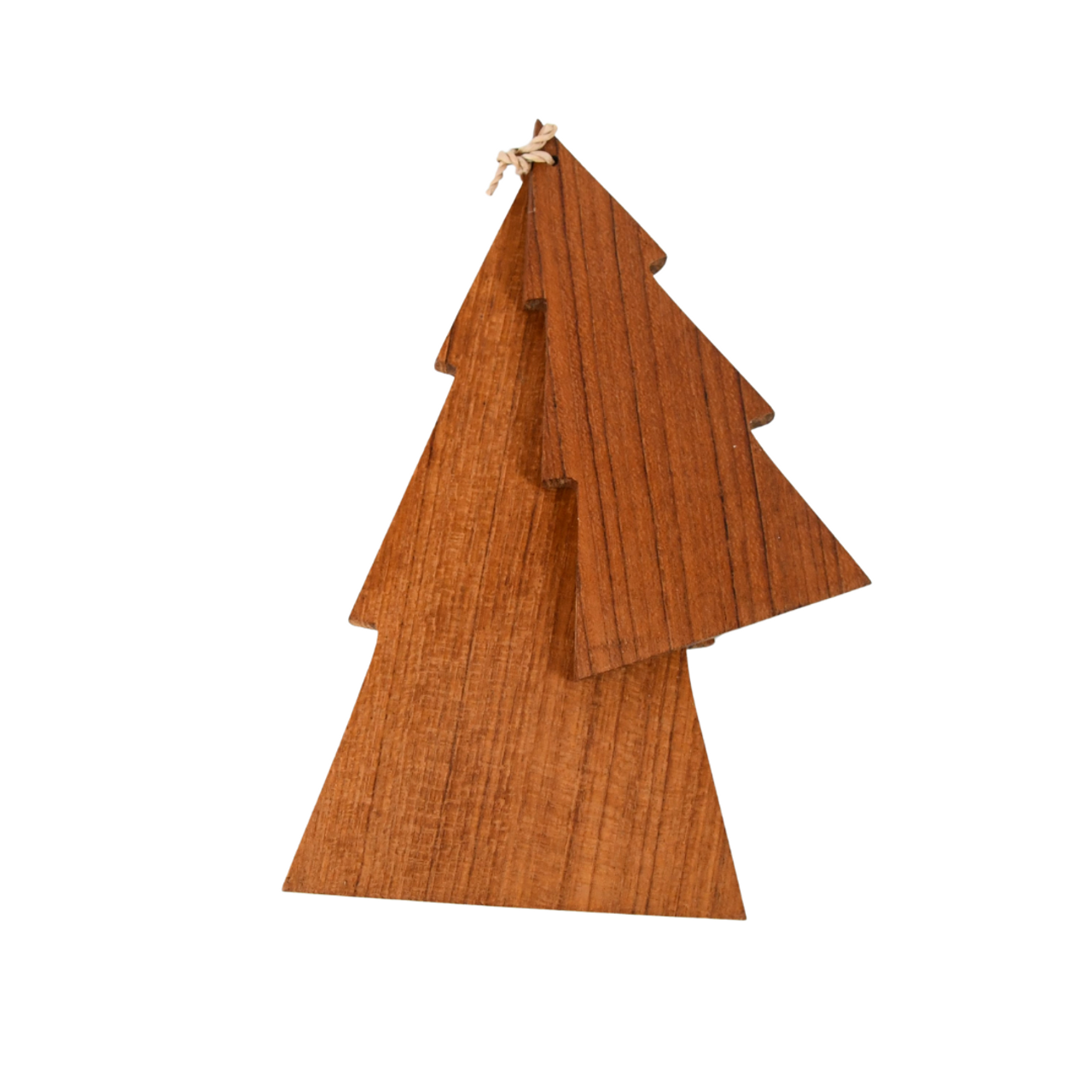 Teak Christmas Tree Ornament or Decor