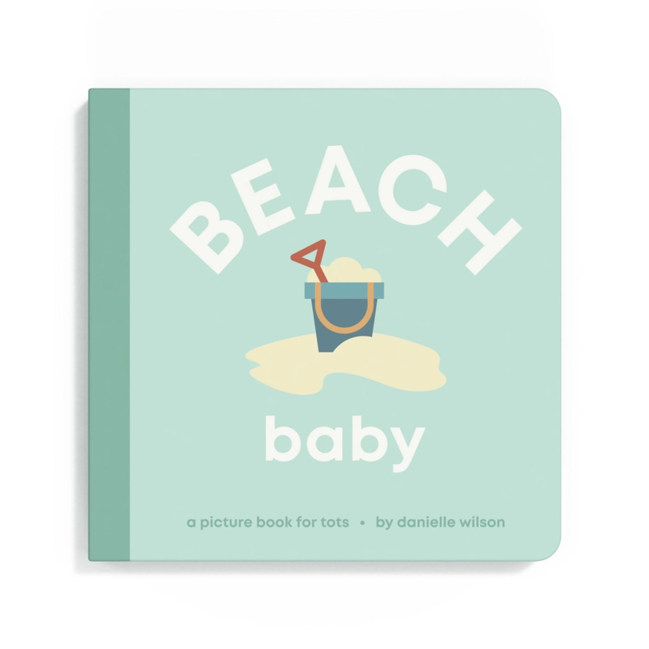 Sturdy board book with bold, beach-themed illustrations for sensory learning.