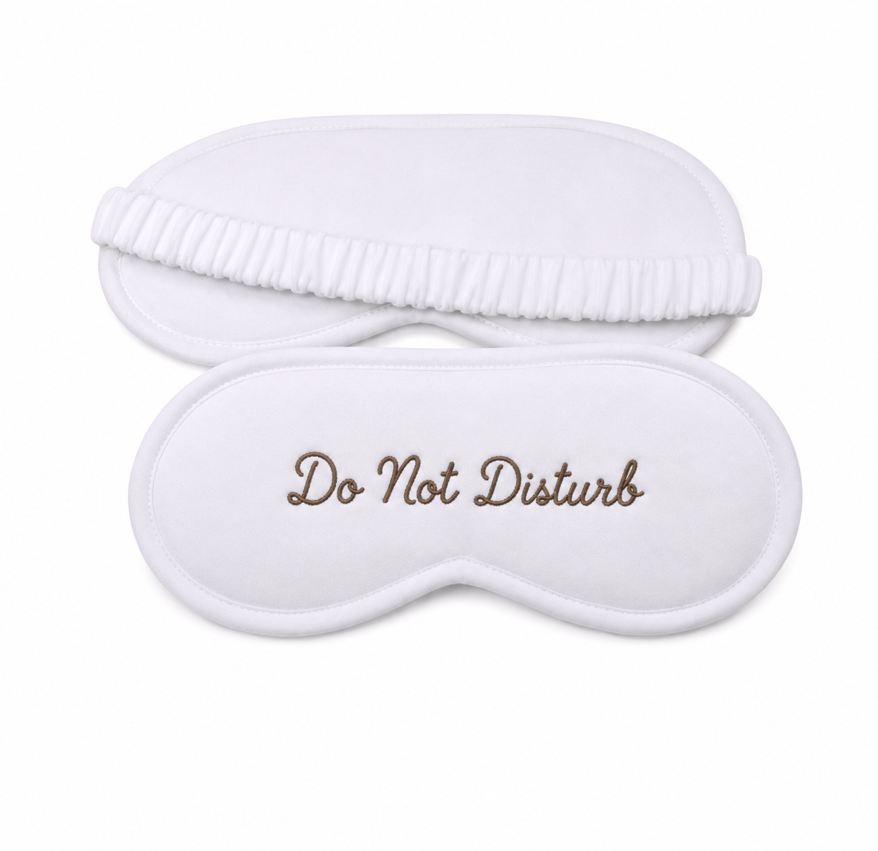 Custom Organic Cotton Eye Mask - White