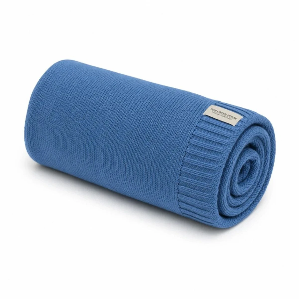 Organic Baby Blanket - Bright Blue
