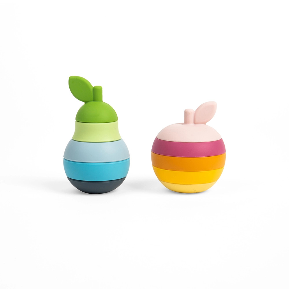 Soft Silicone Stacking Set - Apple & Pear