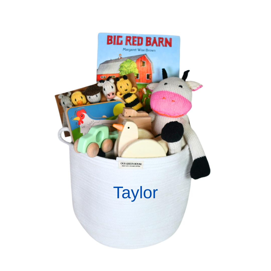 First Birthday Gift Basket - And On This Farm...