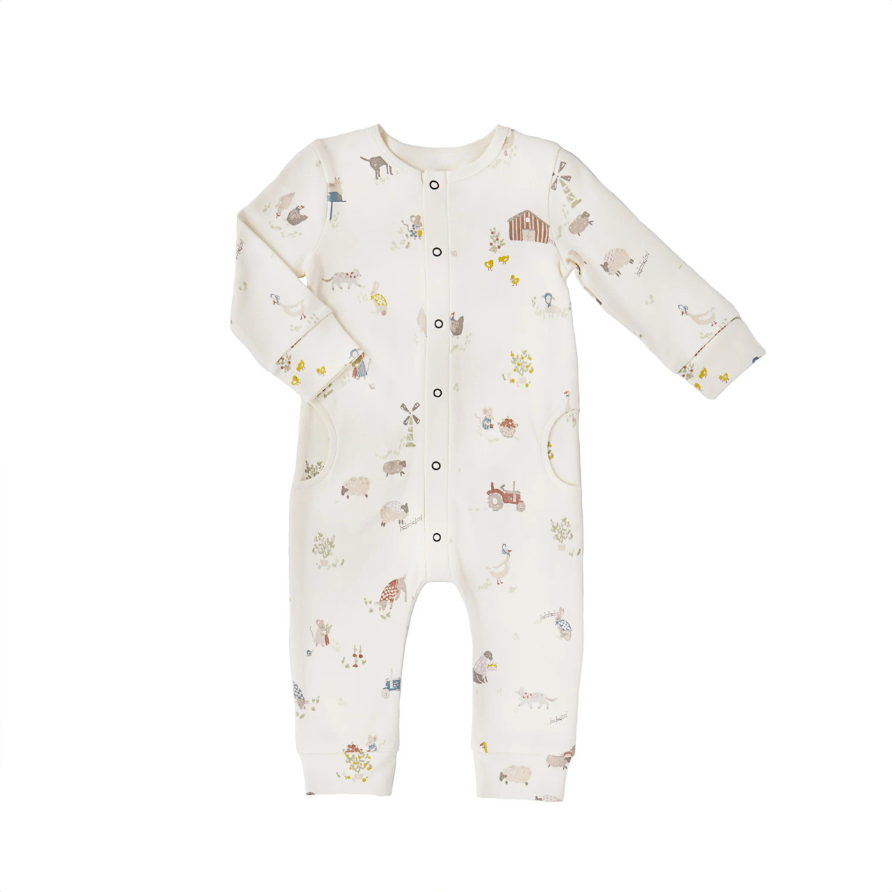 Organic Cotton Baby Romper - On the Farm