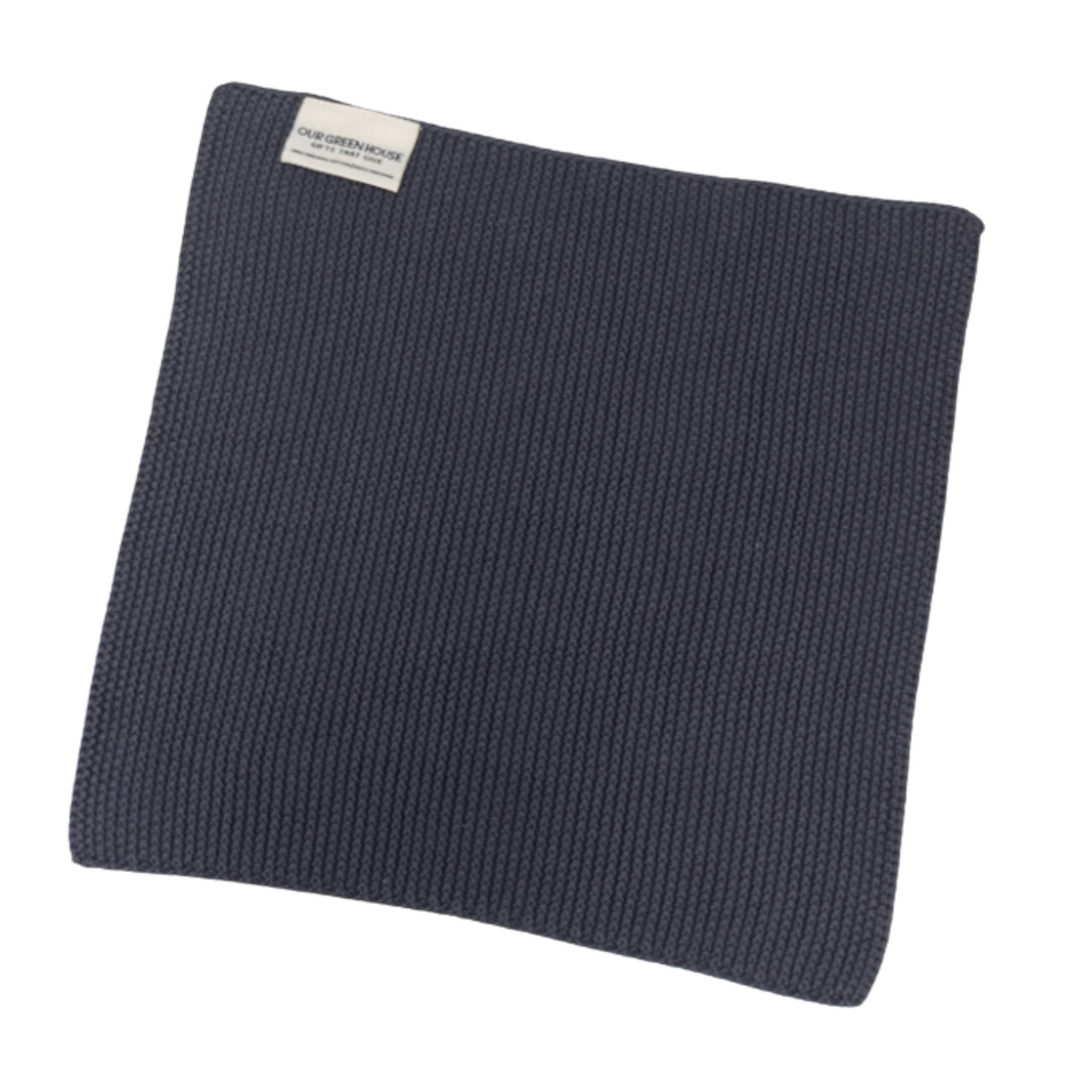 Soft Organic Knit Face Cloth - Slate Soft Organic Knit Face Cloth - Slate
