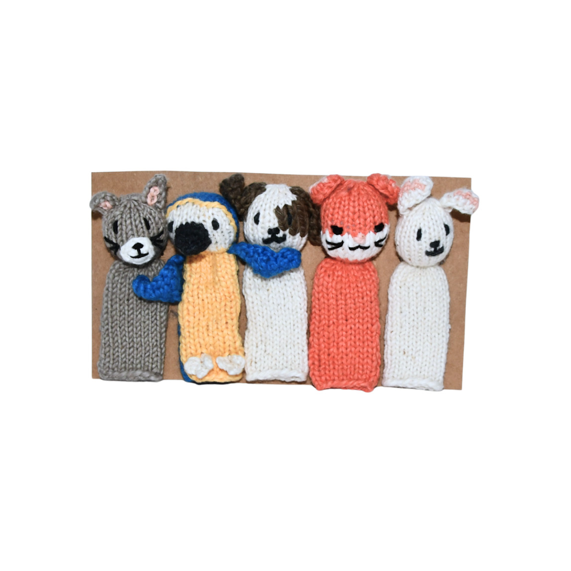 Handcrafted Organic Finger Puppet Set - My Pets