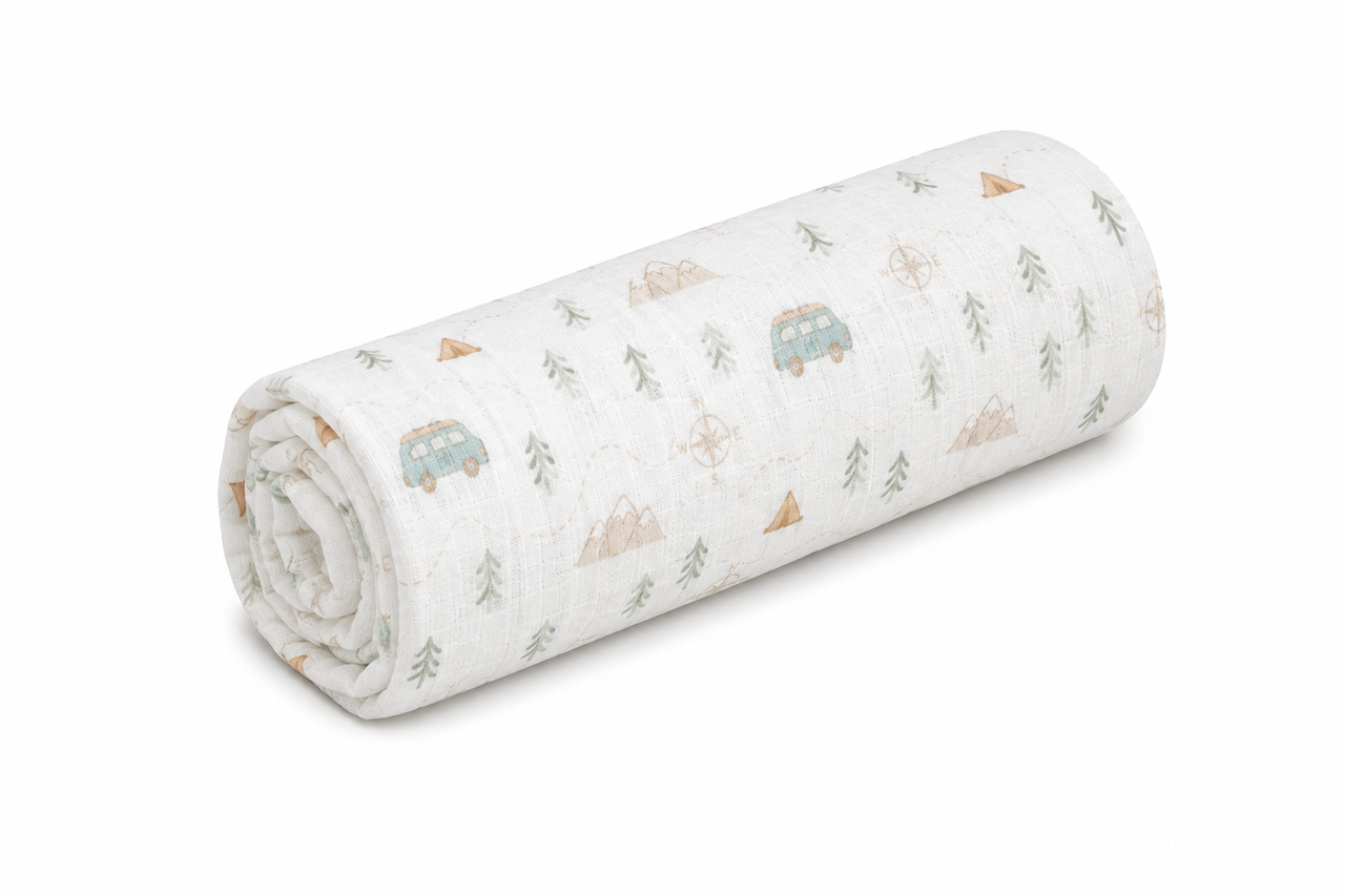 Baby Blanket with camping print