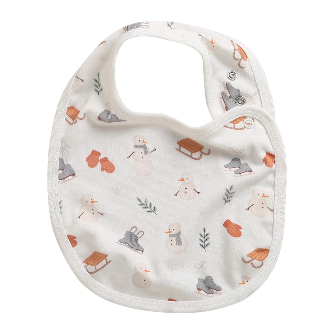 Organic Baby Bib - Winter Print